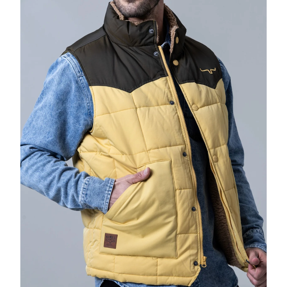 Kimes Ranch Men's Muir Trail Dark Brown Quilted Vest