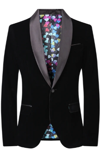 Blazer de lujo de moda negro