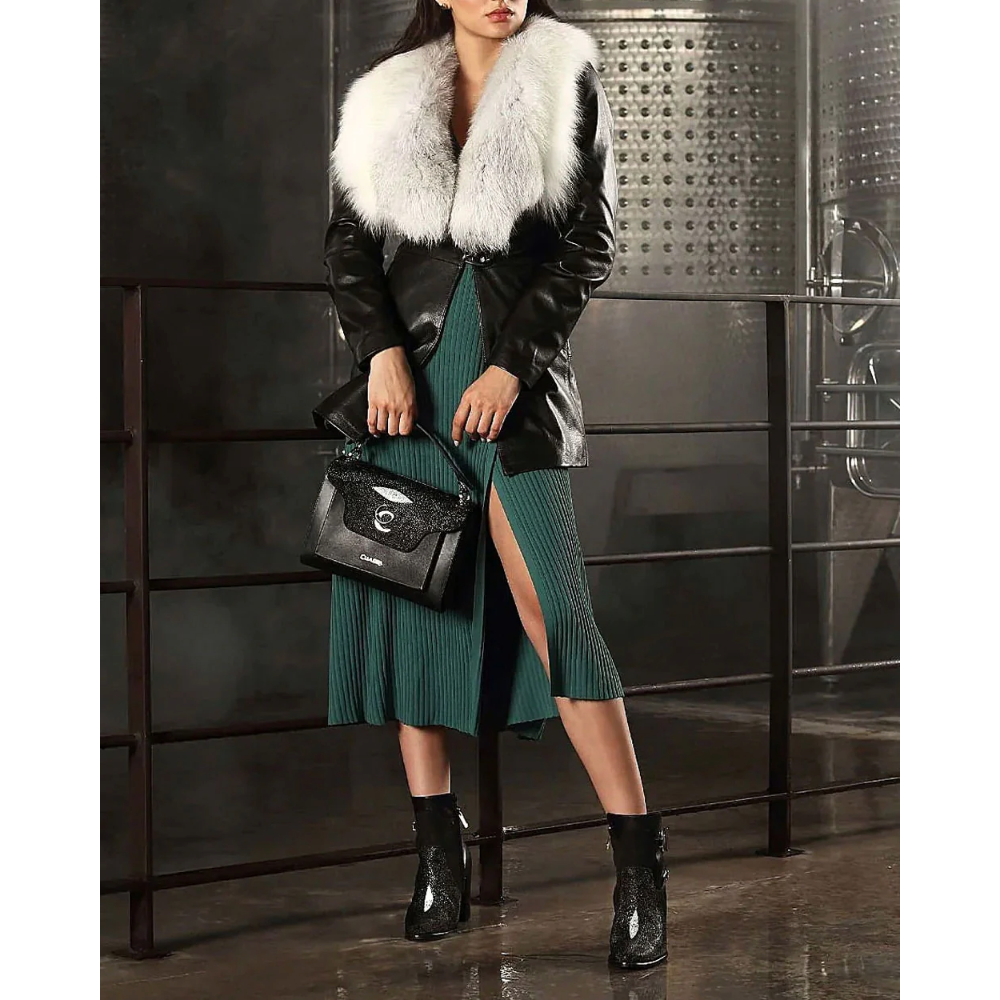 Ankle black stingray bootie