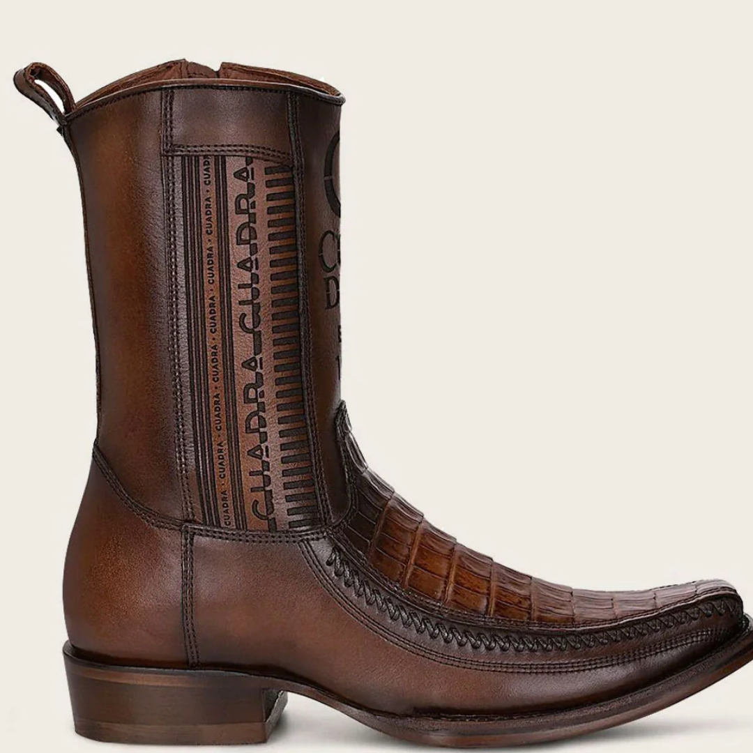 Cuadra Engraved Brown Fuscus Western Boots