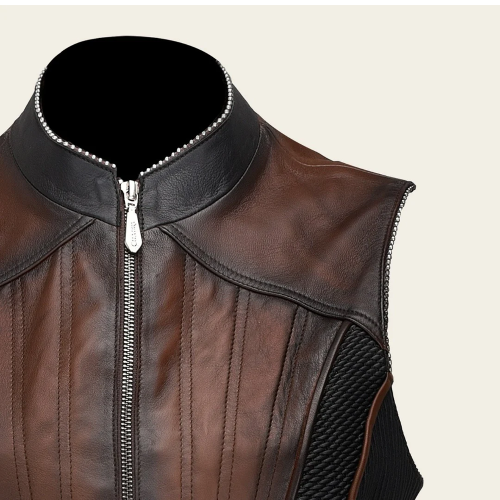 Cuadra Black Leather Vest