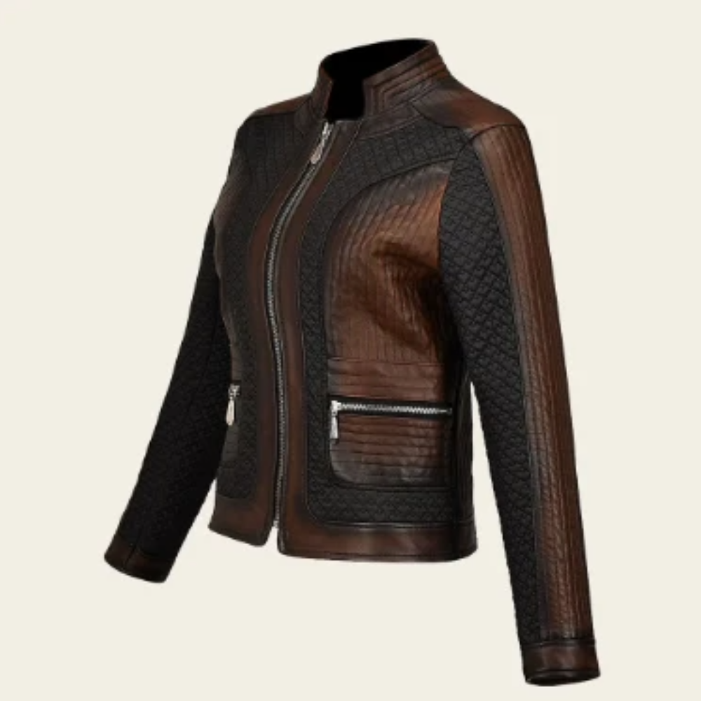 Chaqueta de piel de cordero auténtica para mujer CUADRA