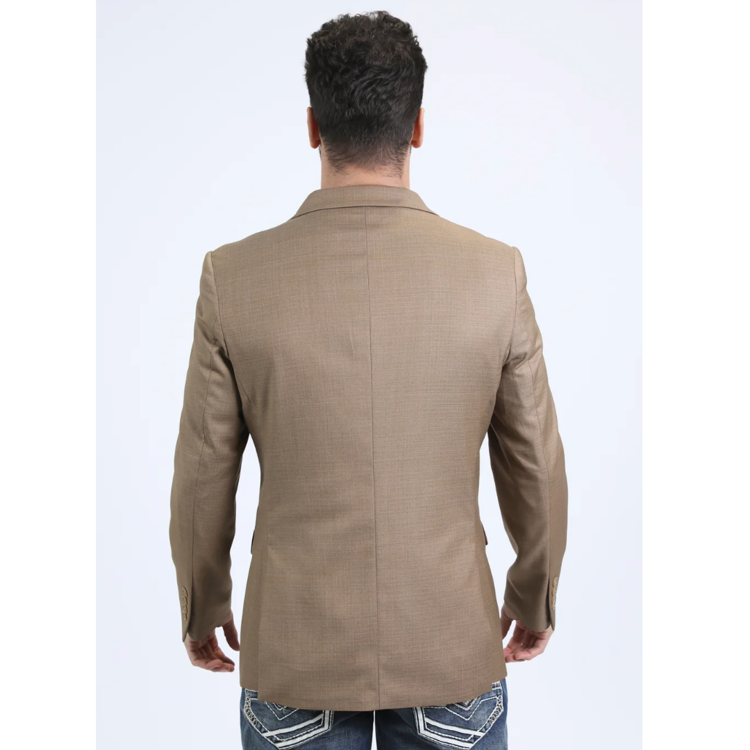 Blazer marrón de corte moderno para hombre