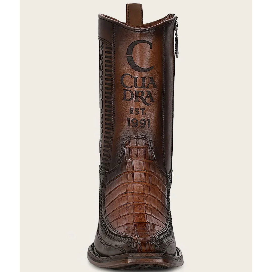 Cuadra Engraved Brown Fuscus Western Boots
