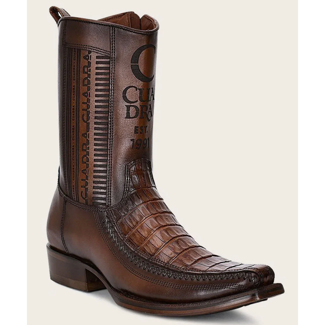 Cuadra Engraved Brown Fuscus Western Boots
