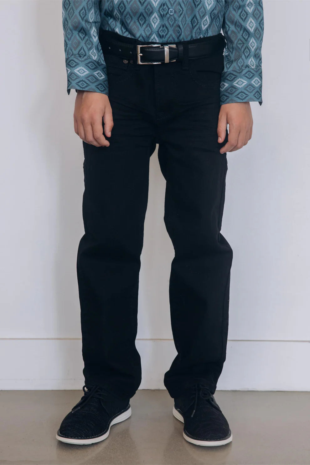 Boy's Black Boot Cut Jeans