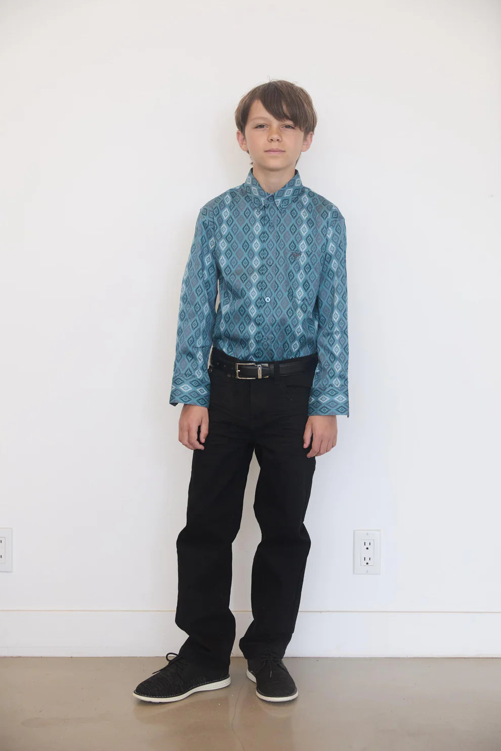 Boy's Black Boot Cut Jeans