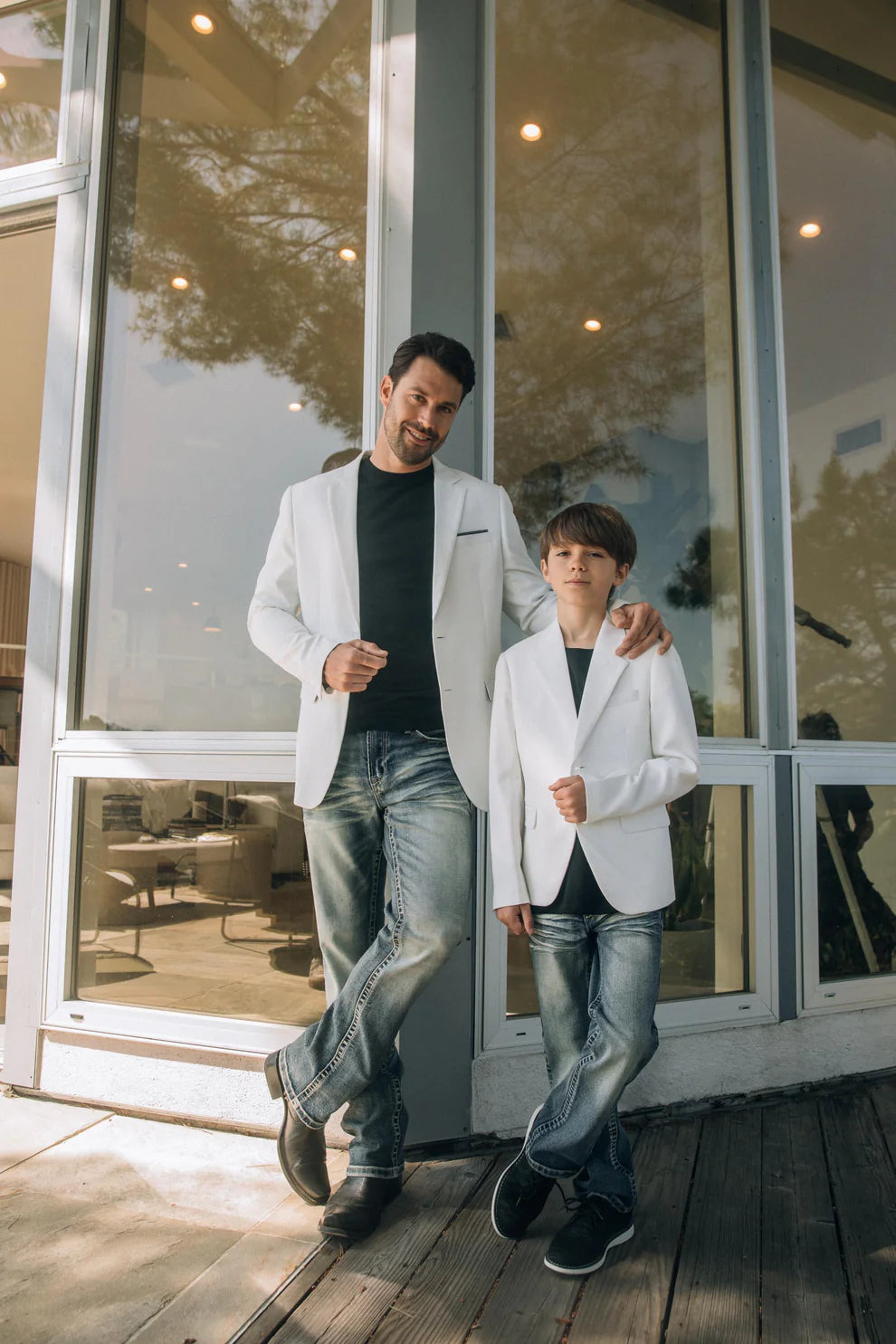 Boys' Modern Fit Stretch Occasion White Blazer