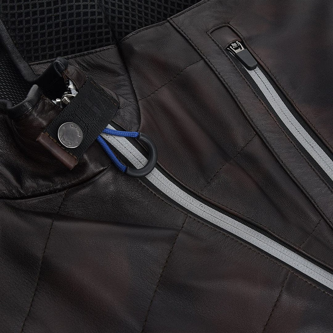 Cuadra Chaleco de Piel Hombre Chocolate