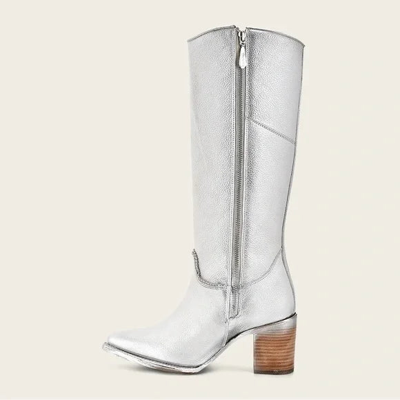 Cuadra Angelina White Fringe Boot