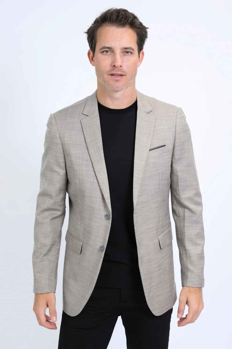 Blazer elástico de corte moderno para hombre