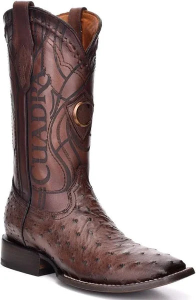 Cuadra Men's Ostrich Wide Square Toe Everest "Flame Brown" CU677