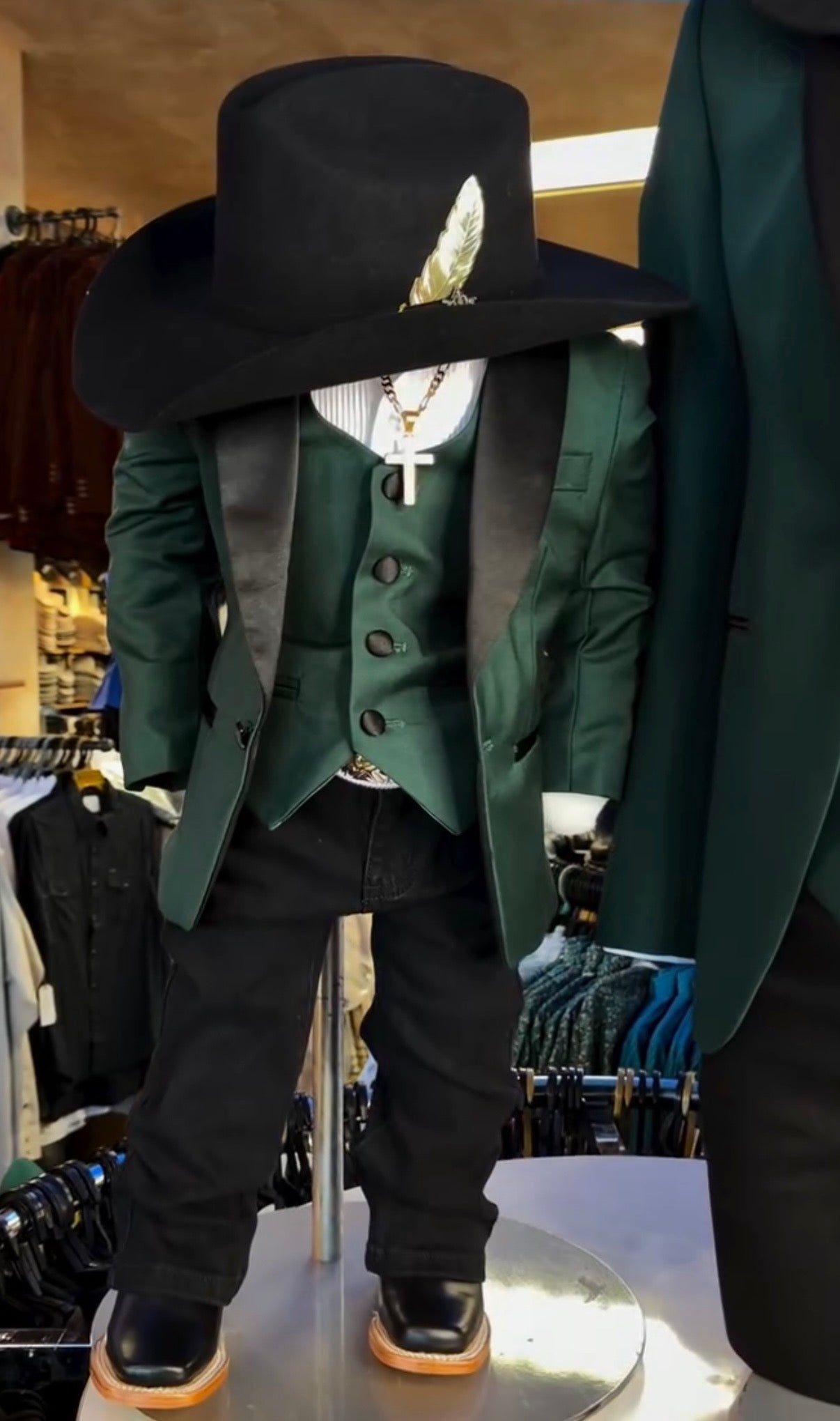 Kids Luxury Suit Emerald Green