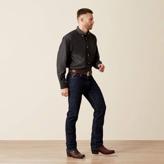Ariat Wrinkle Free Solid Pinpoint Oxford Classic Fit Shirt