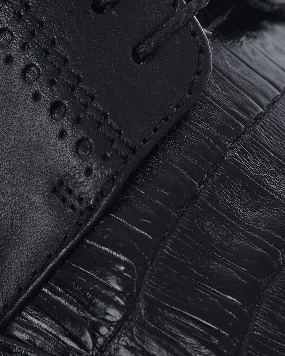Cuadra Sneakers black ultra exotic leather