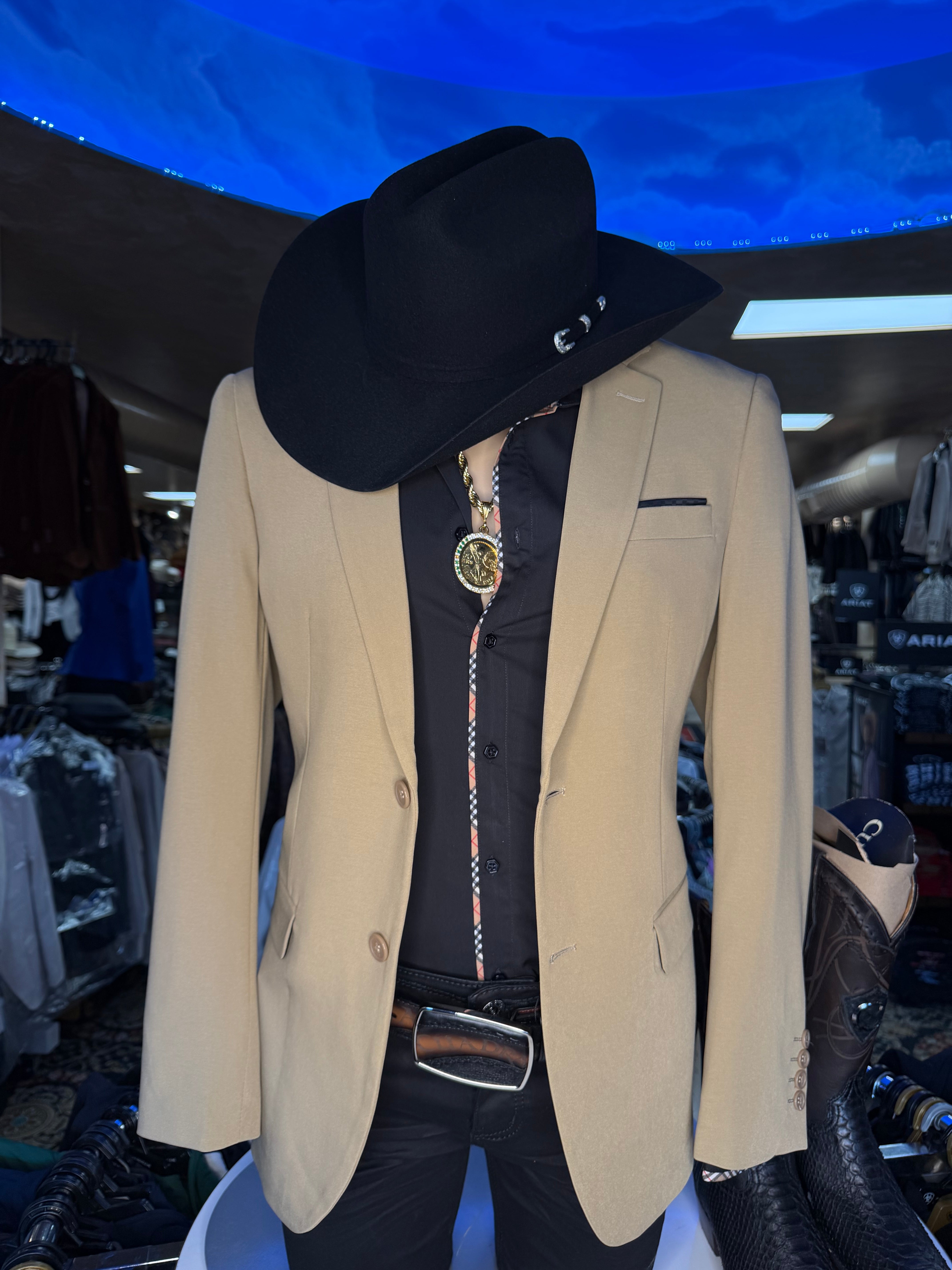 Men’s Black Dress Shirt with Burberry Design