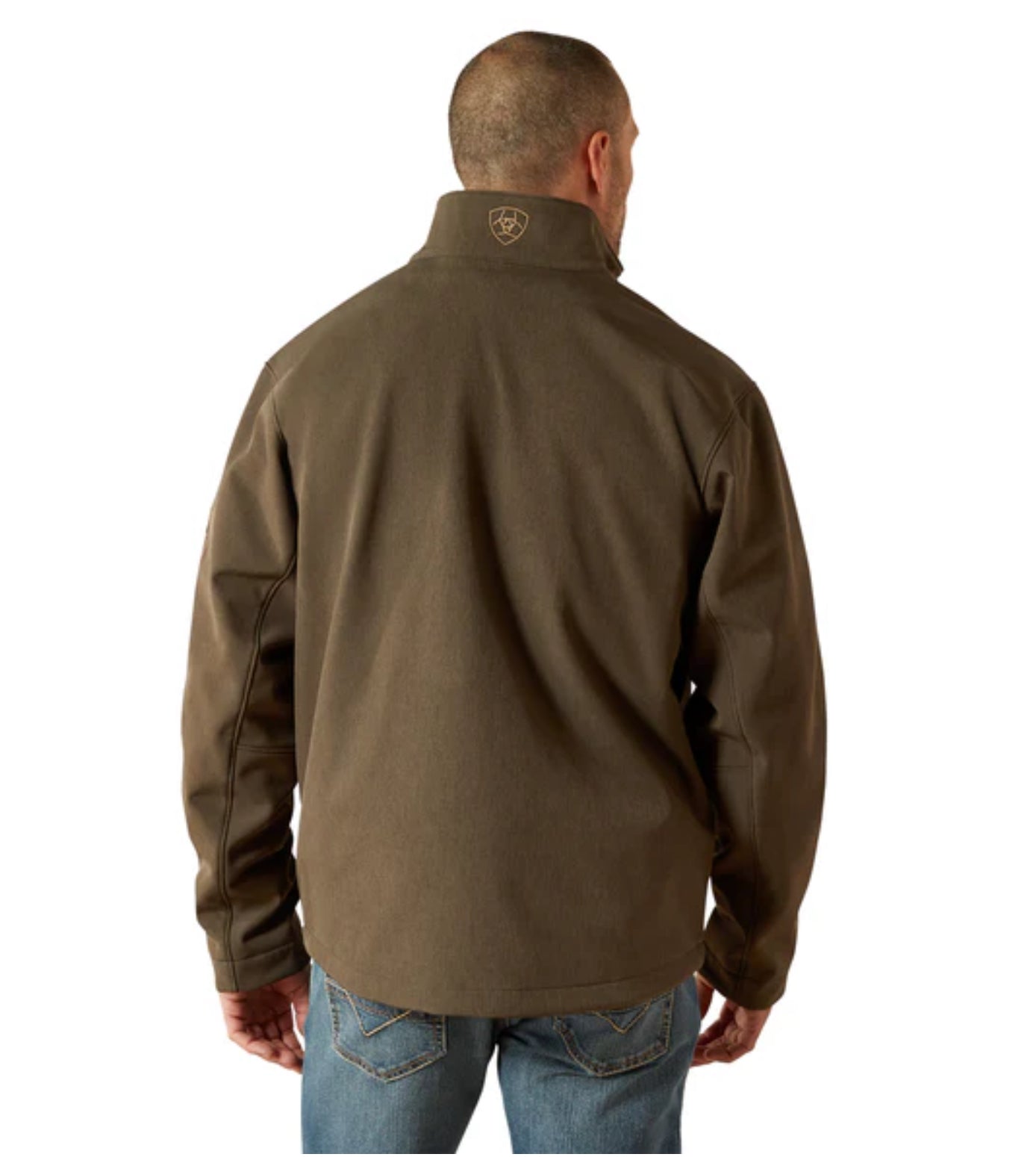 Men’s Ariat Logo Softshell Jacket- Heather Green