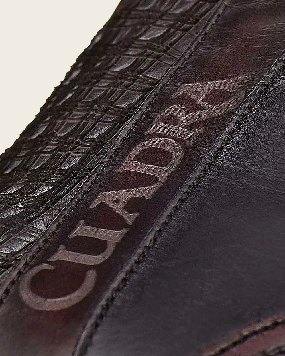 Cuadra Lisboa Black Python Laser & Woven and Zipper Narrow