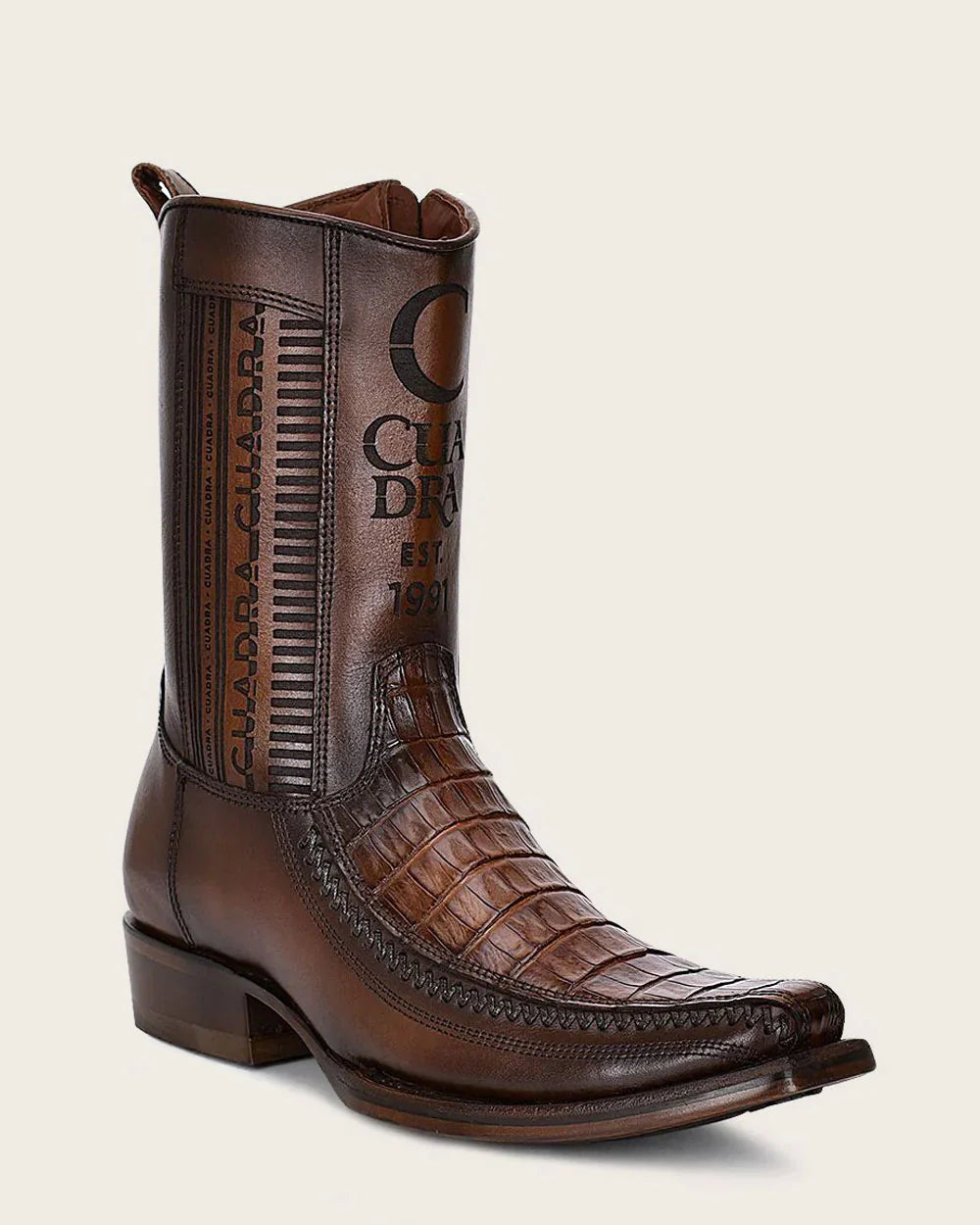 Cuadra Engraved Brown Fuscus Western Boots