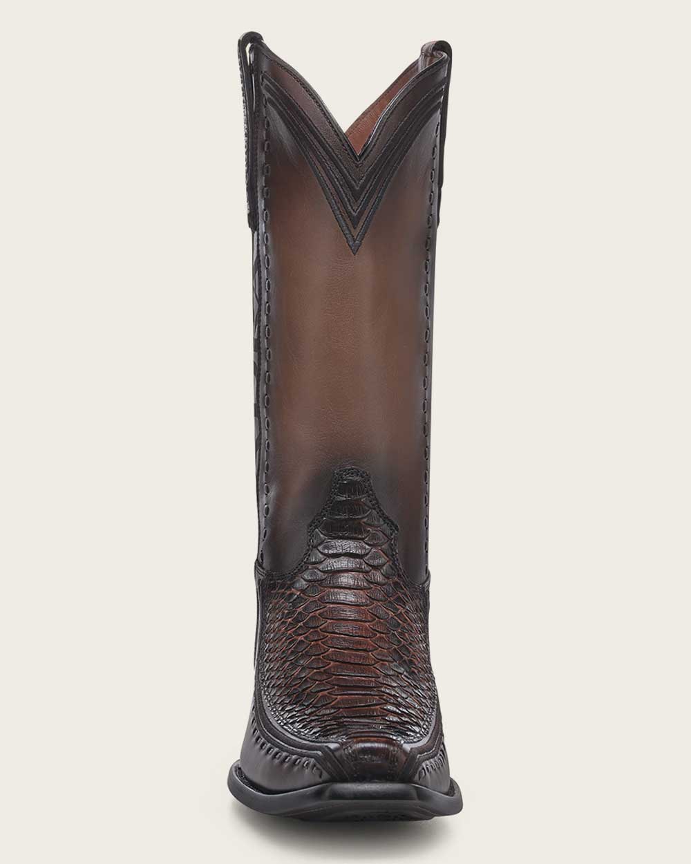 Cuadra Western Brown Exotic Python Boot