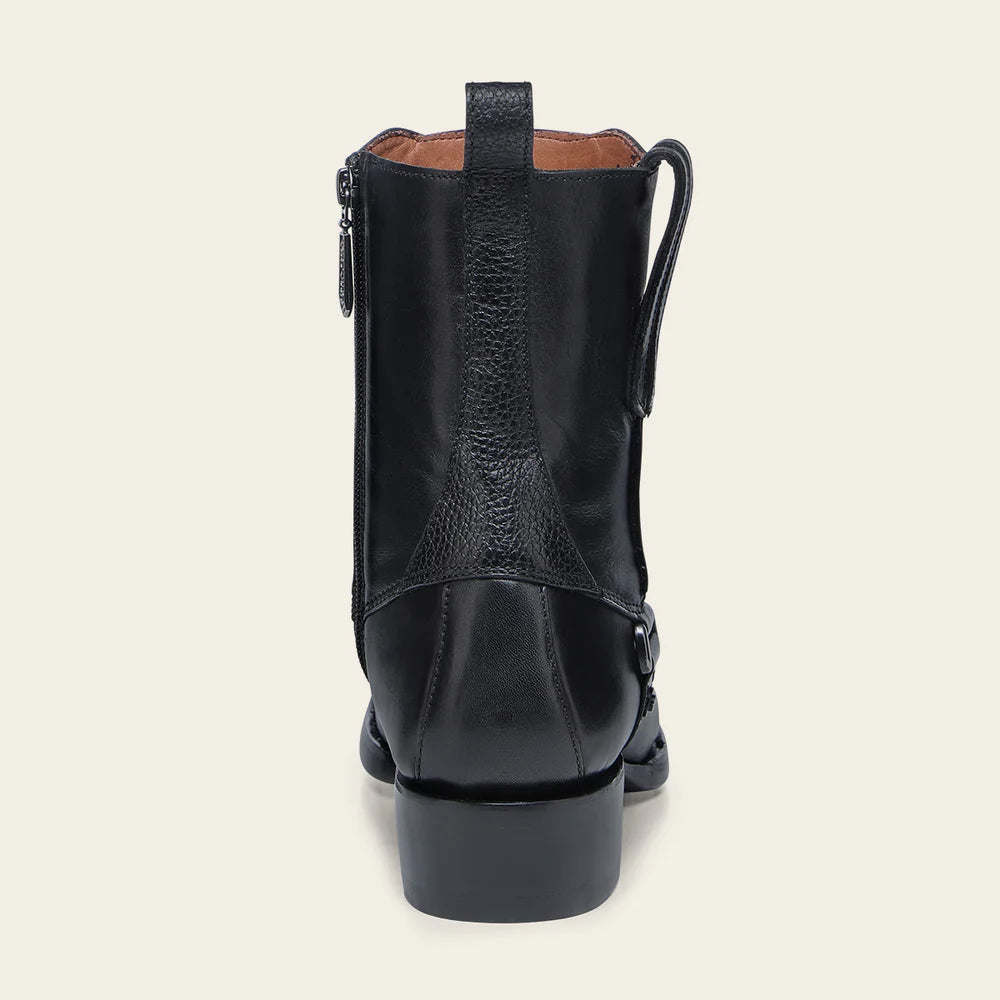 Cuadra Dress Engraved Black Leather Boot