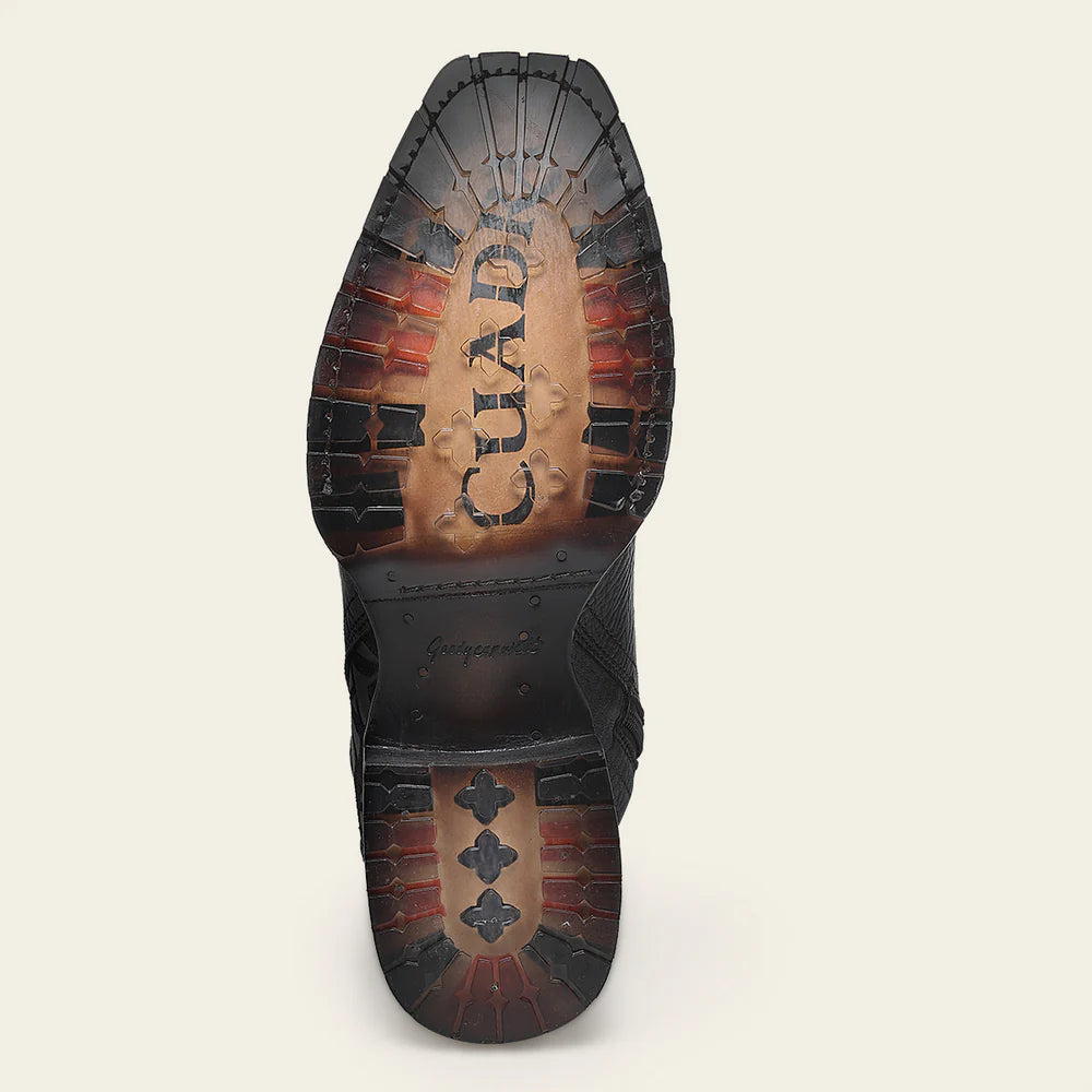 Cuadra Urban Engraved Black Bovine Boot