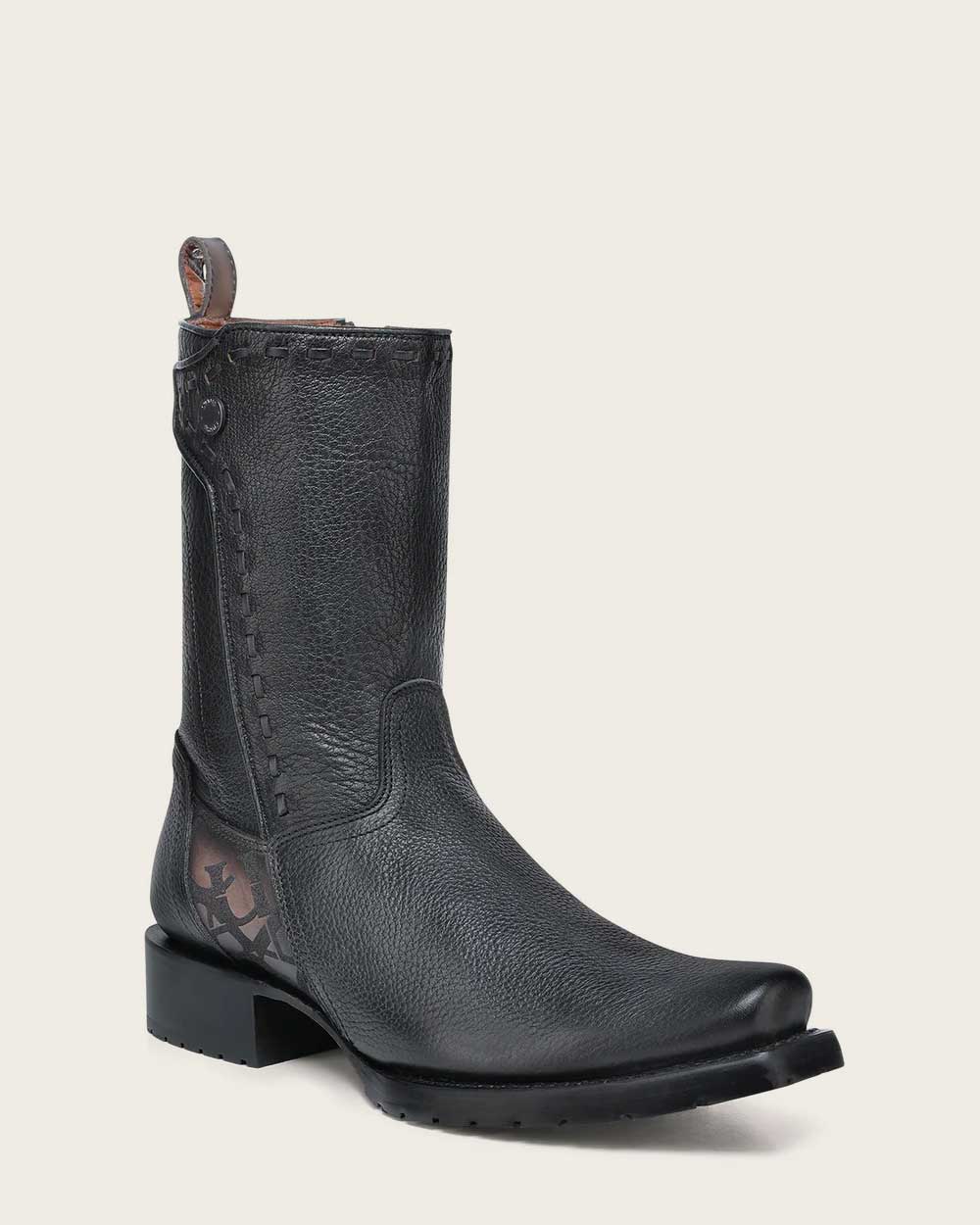Cuadra Urban Engraved Black Bovine Boot