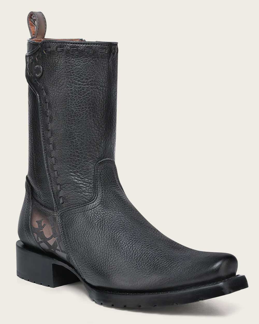 Cuadra Urban Engraved Black Bovine Boot