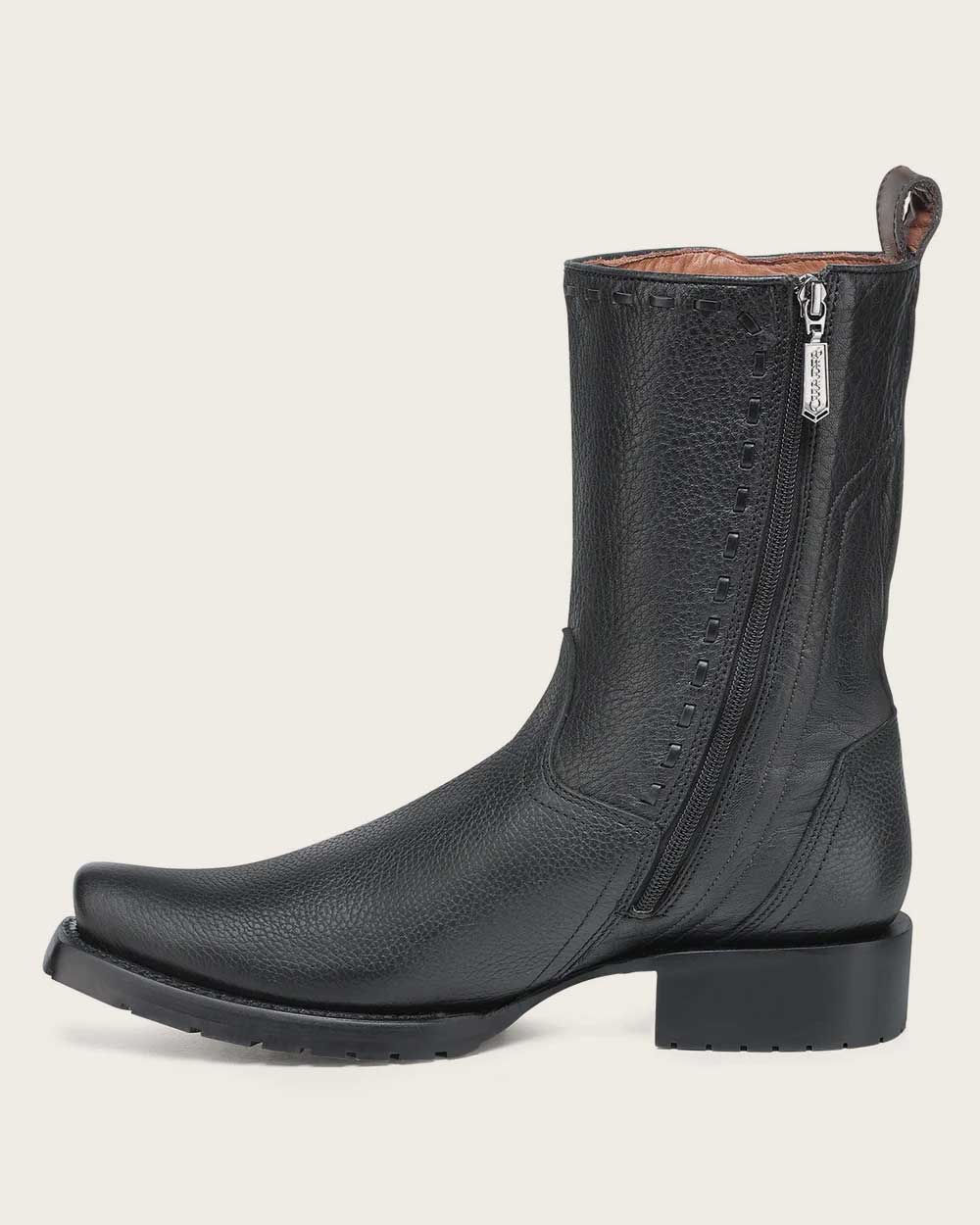 Cuadra Urban Engraved Black Bovine Boot