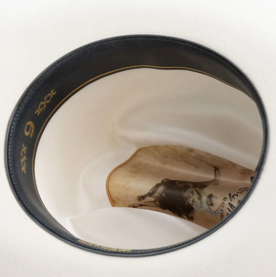 Larry Mahan 6x in White Fur Felt Western Hat