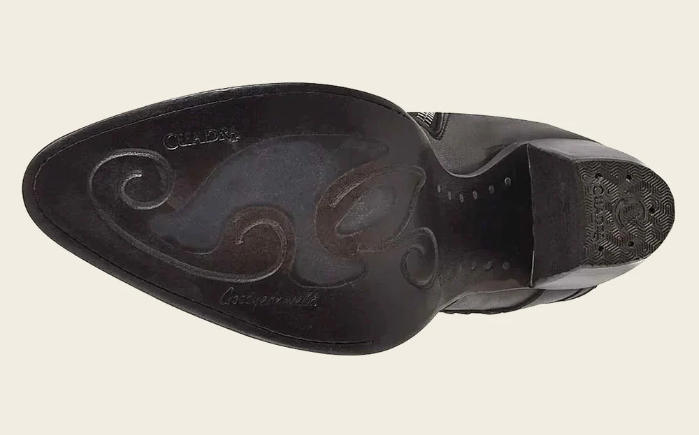 Cuadra Stingray Ankle Black Exotic Bootie