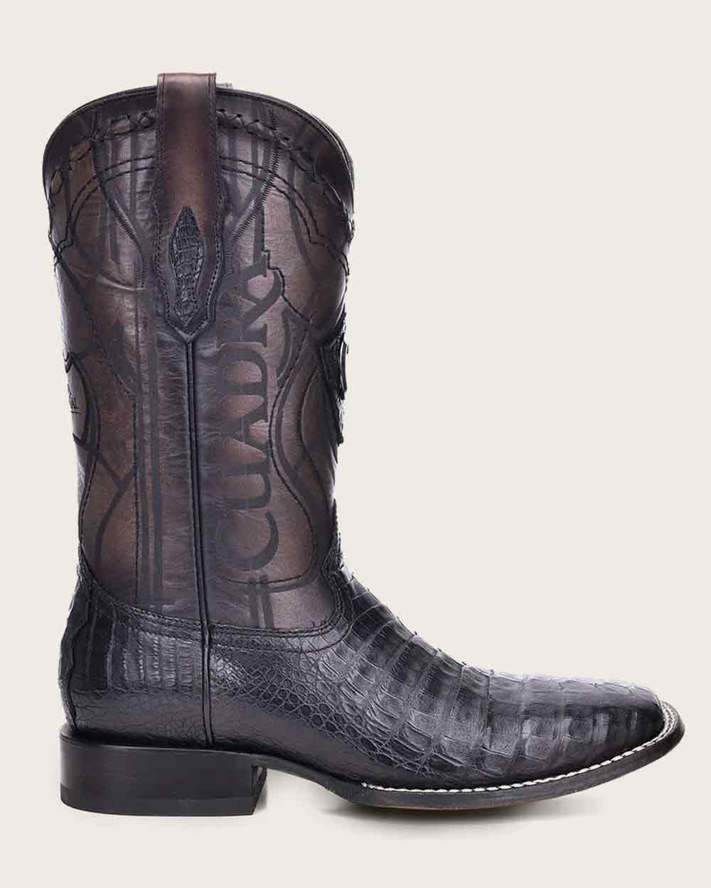Bota Western Ultra Exótica Negra Cuadra