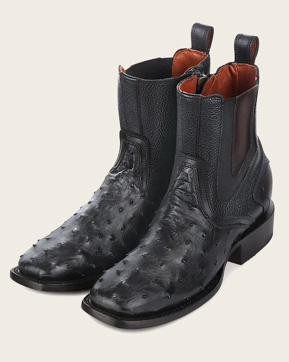 CUADRA Urban black ostrich boot