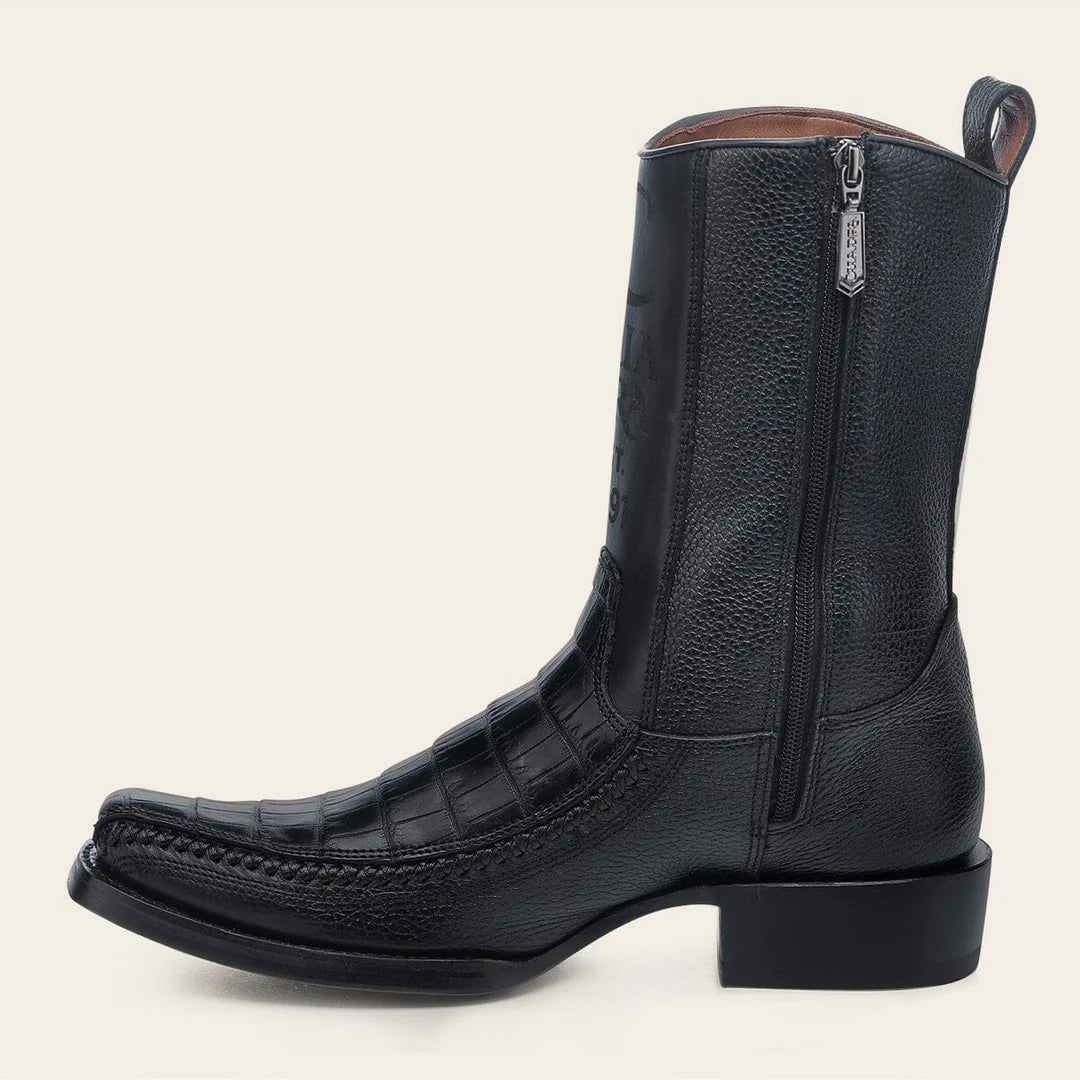 Cuadra Caiman Western Black Exotic boot