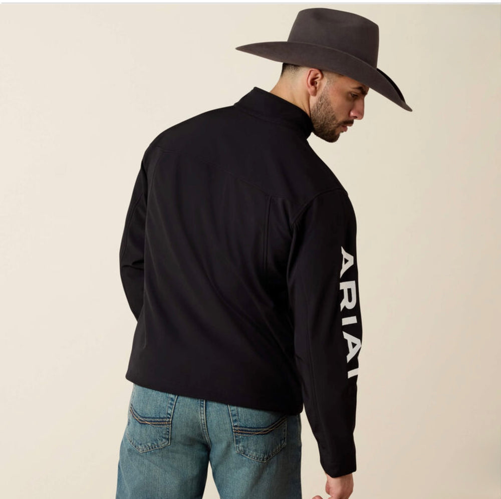 Men’s Ariat Logo Softshell Jacket- Black