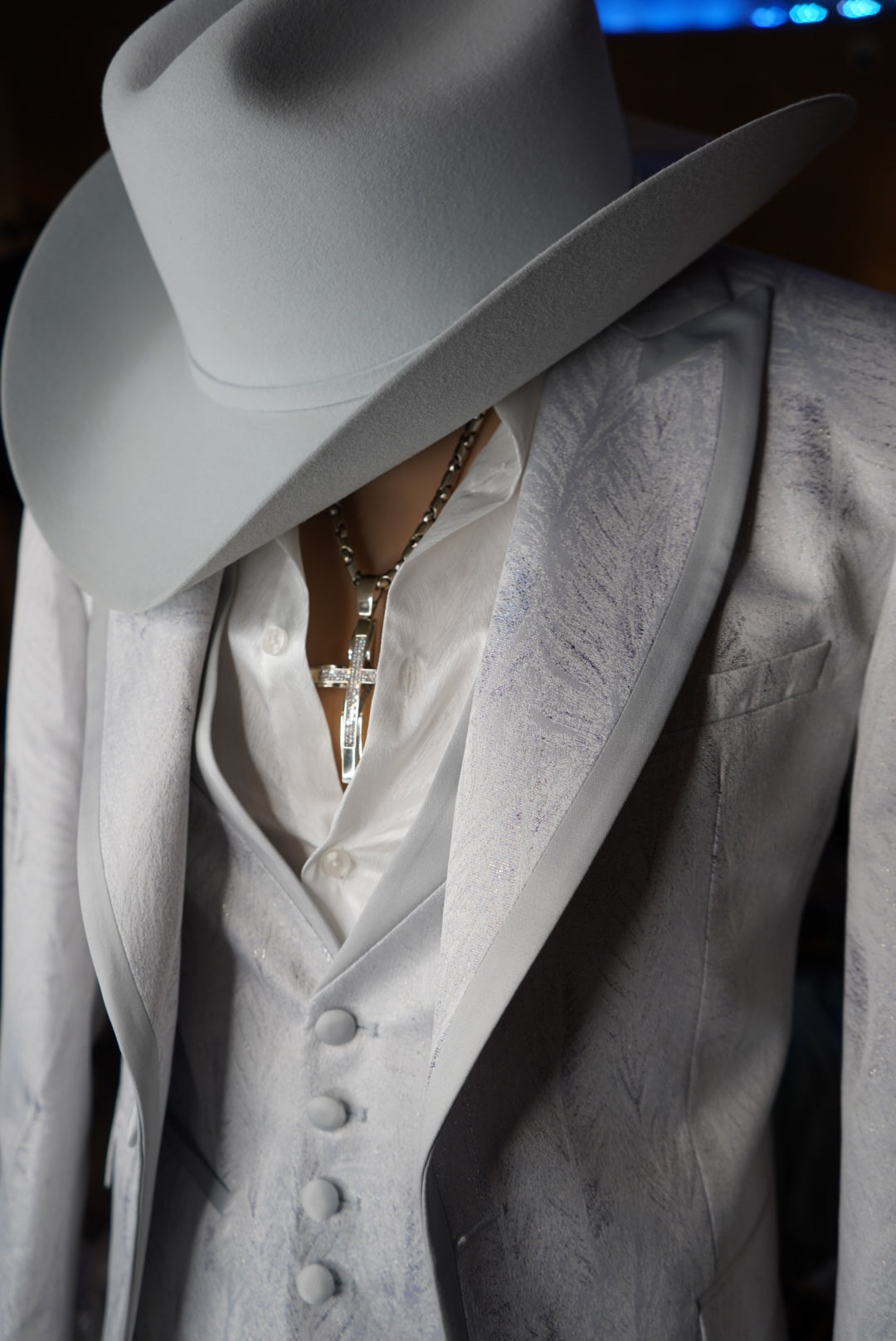 Traje de lujo gris claro para hombre Nieve Imperial (3 piezas)