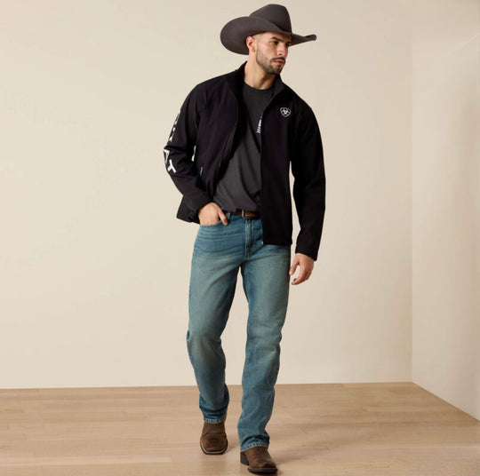 Men’s Ariat Logo Softshell Jacket- Black