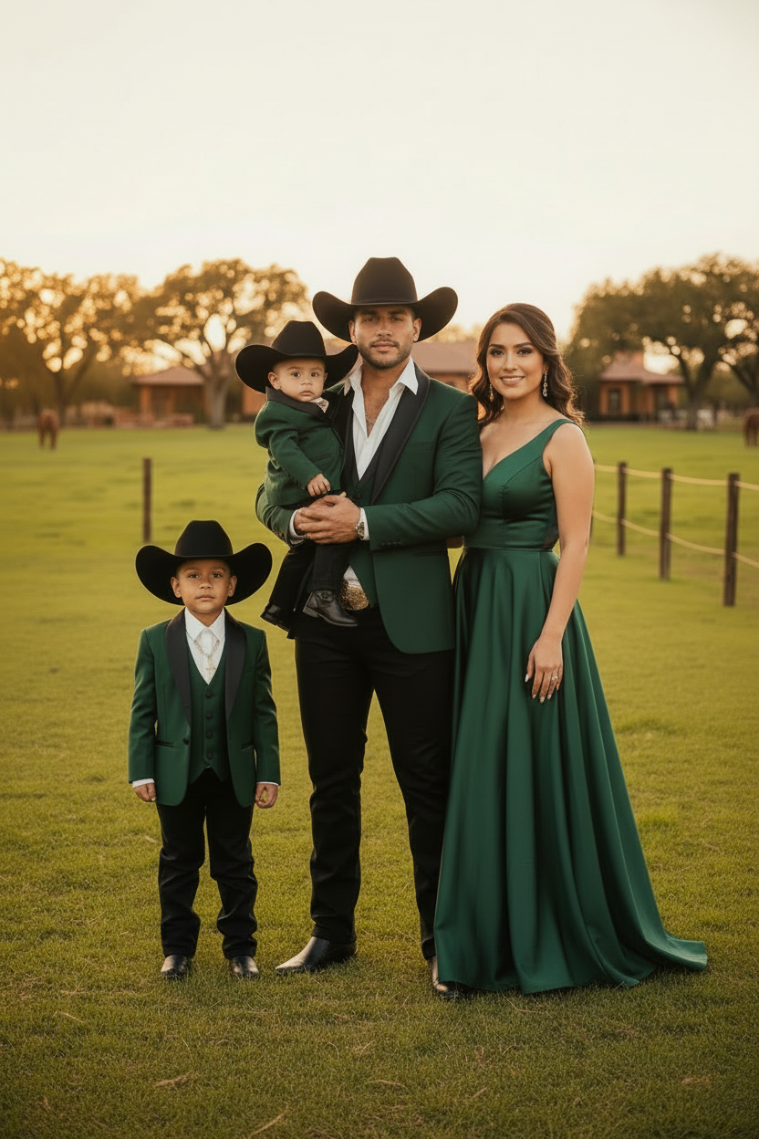 Kids Luxury Suit Emerald Green