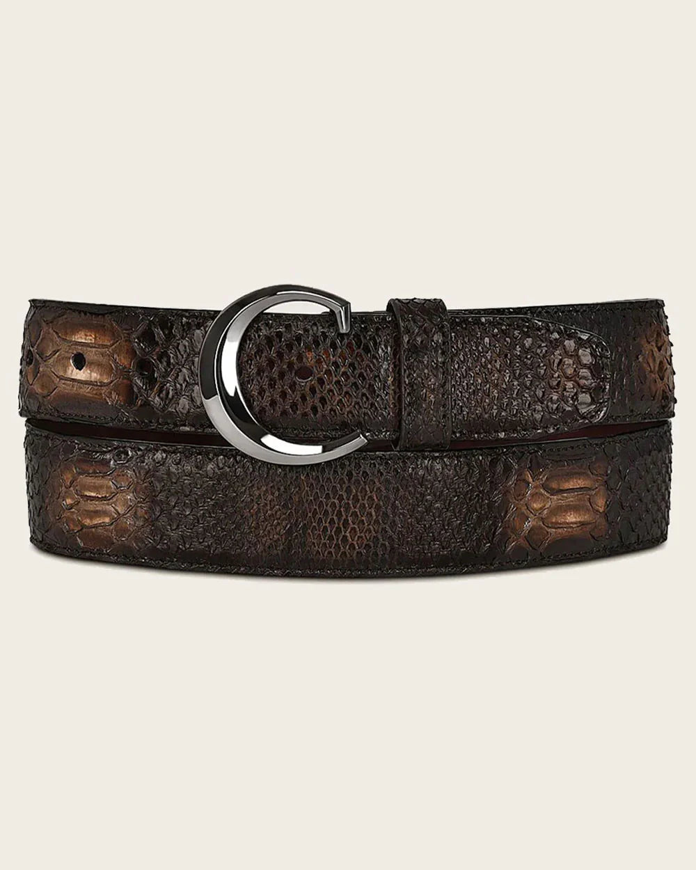 Cuadra Brown Python Belt