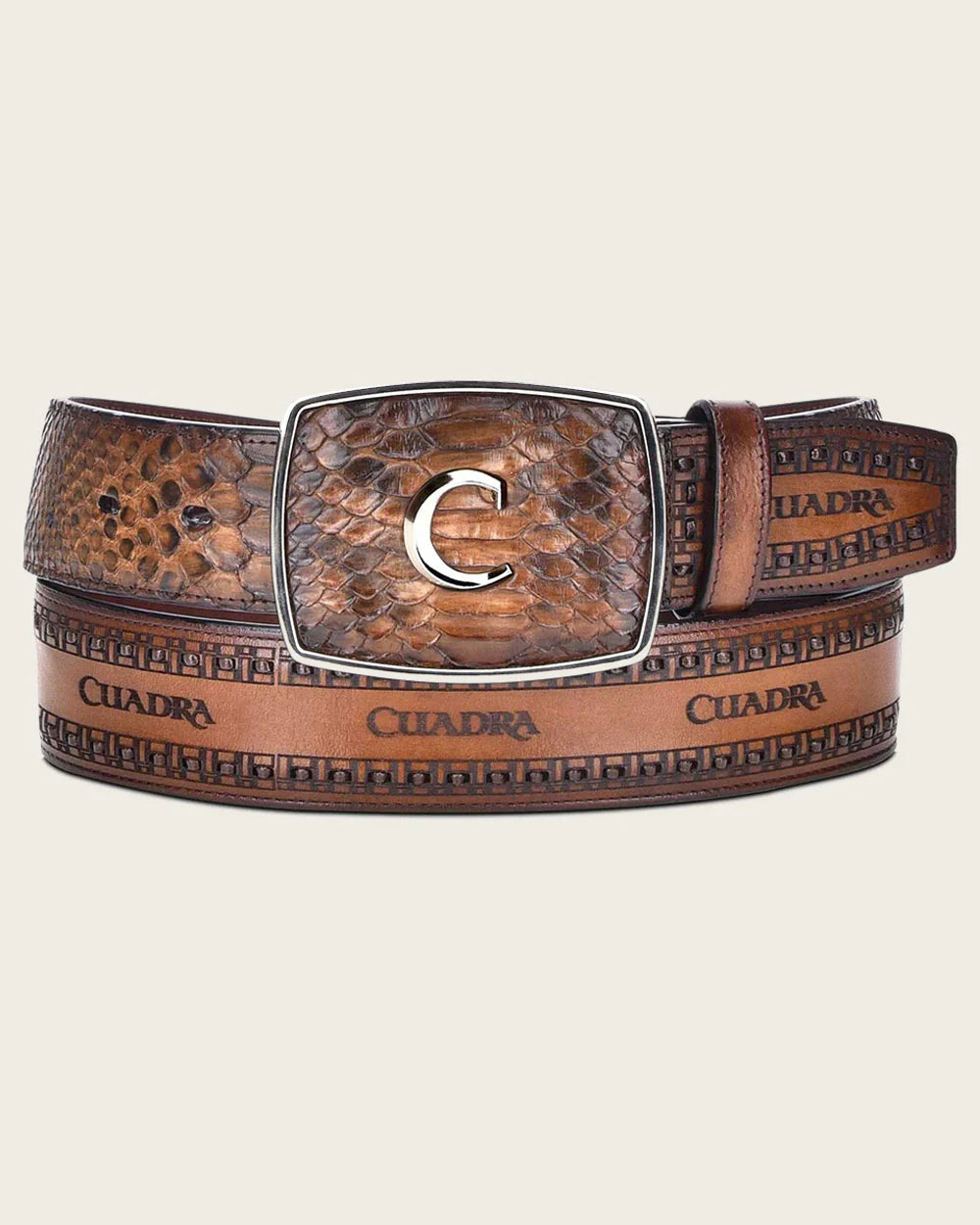 Cuadra Honey western python Belt