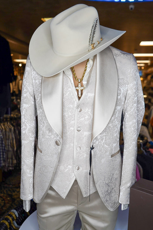 *New* “Exclusive Release: Sanchez Brothers Champagne Lace Luxury Suit 3- Piece"