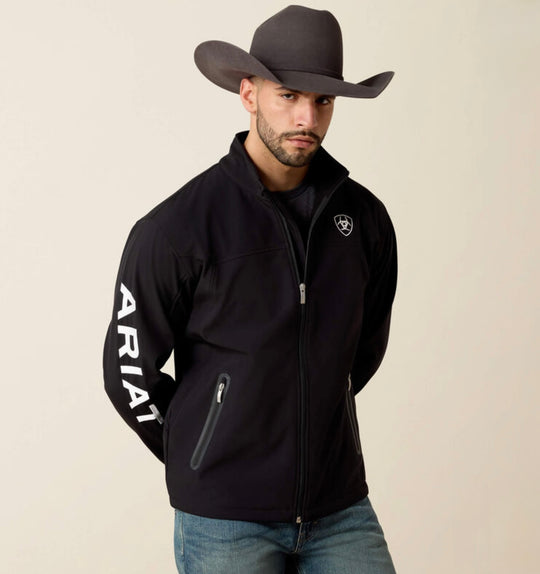 Men’s Ariat Logo Softshell Jacket- Black