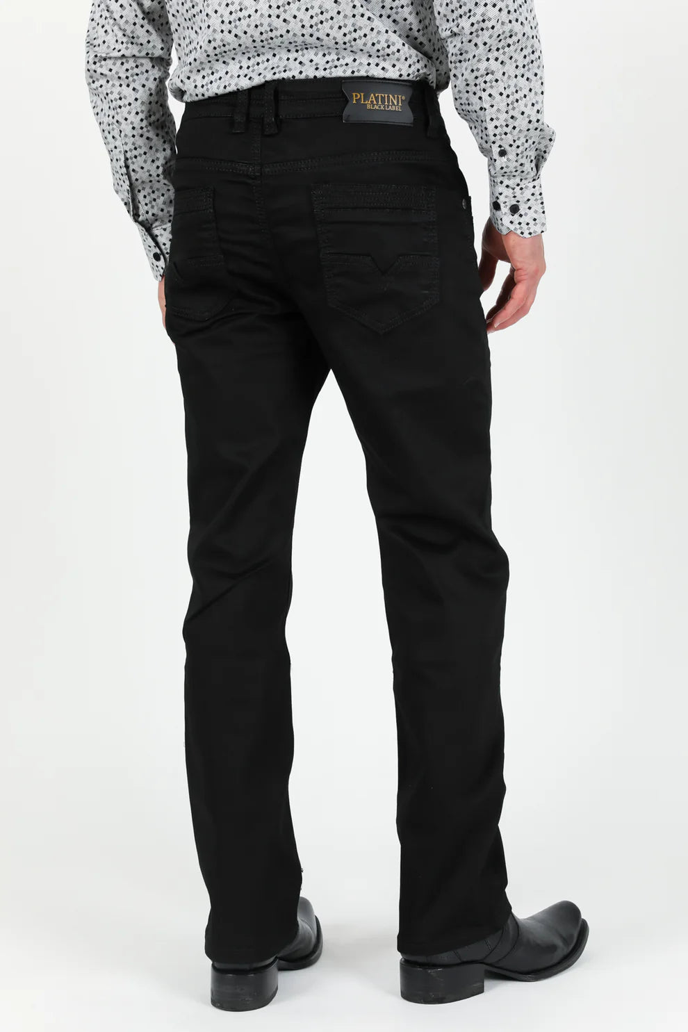 Pantalones elásticos negros de corte recto para hombre (perfectos para ocasiones especiales)