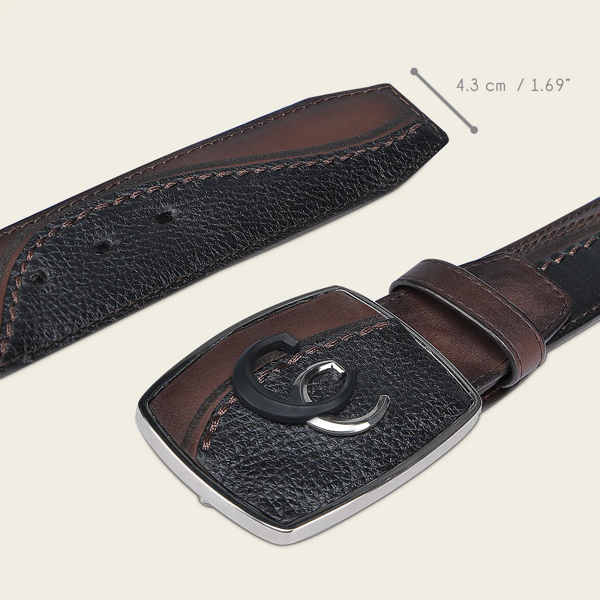 Cuadra Men’s  Belt Crafted from Genuine Deer Leather