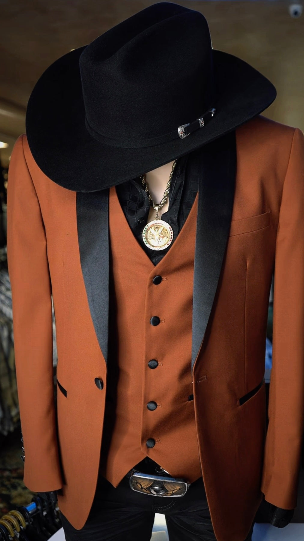 Sanchez Brothers Rust Copper 3-Piece Luxury Suit