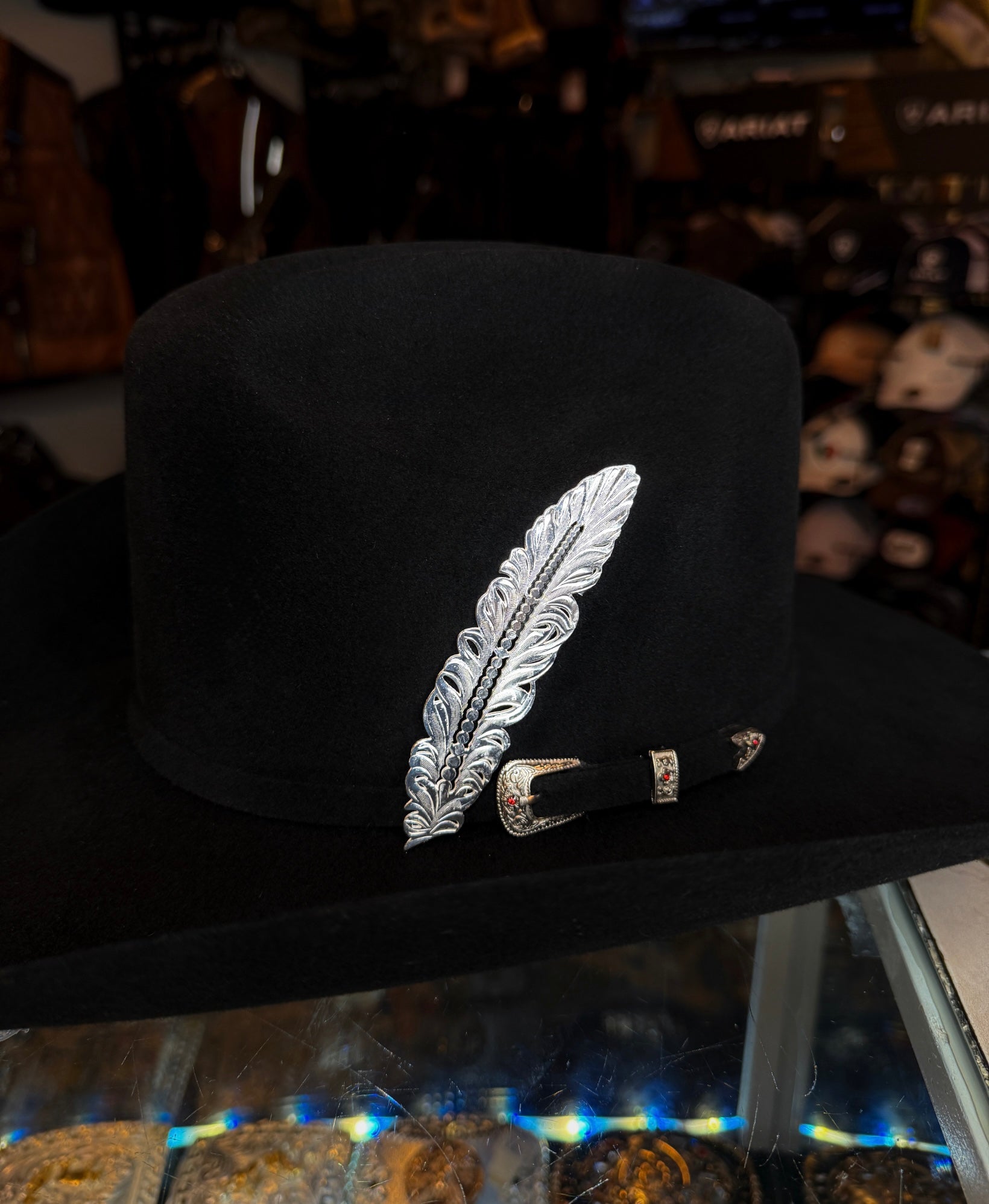 Classic Montana Hat Feather silver