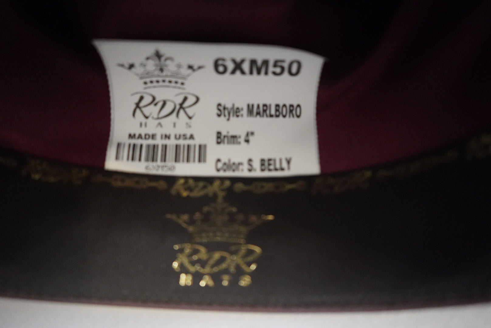 RDR (Rey De Reyes) Silver Belly Marlboro Western Felt Hat
