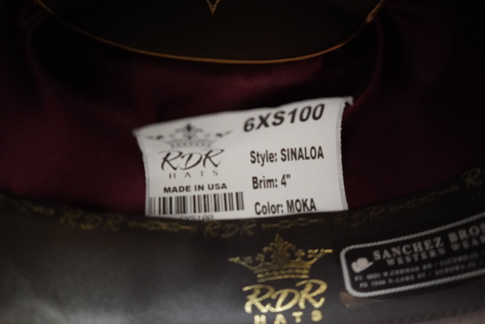 RDR (Rey De Reyes) Moka Sinaloa Western Felt Hat