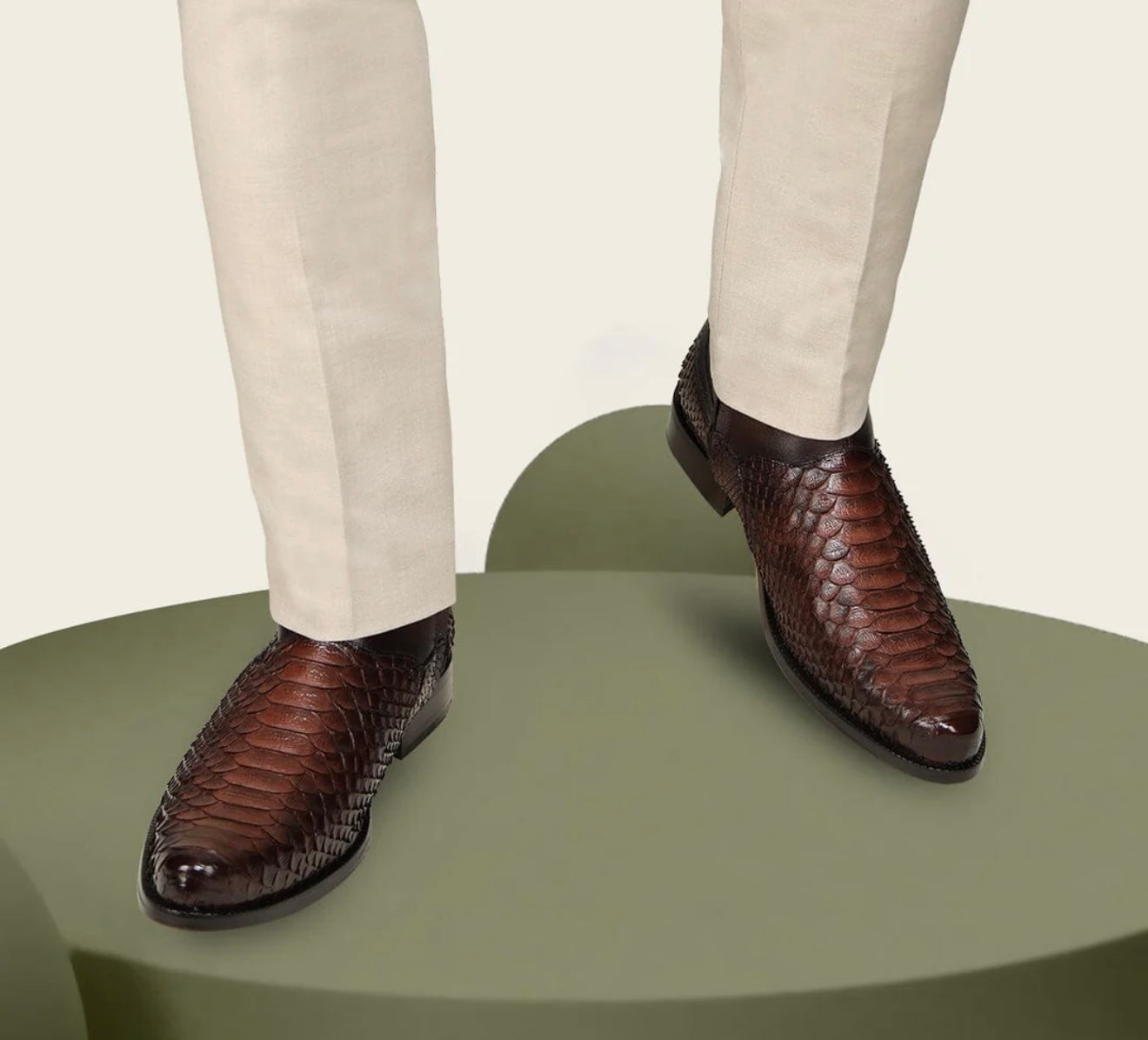 Cuadra Handcrafted Men’s Python Skin Dress Boots