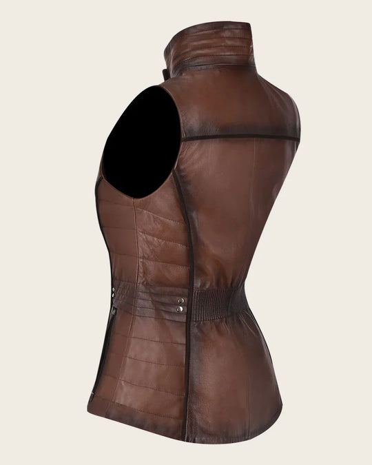 Brown Embroidered Vest